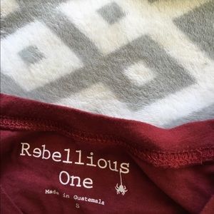 Rebellious One Tops - Red camp crop tee Rebellious One Tops - Red camp crop tee